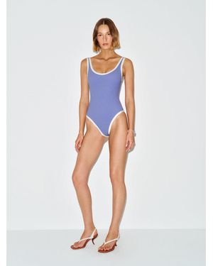 Reformation Joy One Piece Swimsuit - Blue