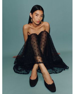 Reformation Tilda Heeled Mule Satin 6 - Gray