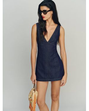 Reformation Chrissy Denim Romper 0 - Blue