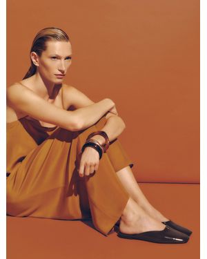 Reformation Inez Flat Mule 5 - Brown