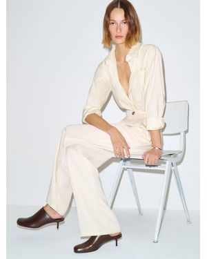 Reformation Phadra Heeled Mule - White