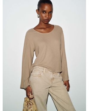 Reformation Cova Knit Top - Natural