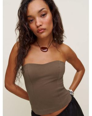 Reformation Sandro Knit Top - Brown