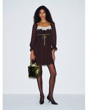 Reformation Daisy Dress Lace - Brown