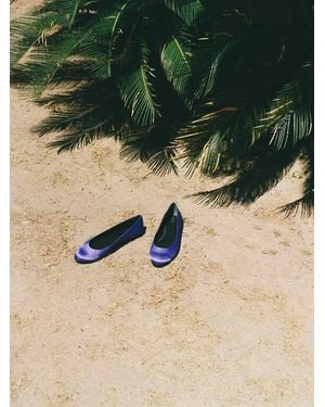 Reformation Charlie Taye Ballet Flat Satin 7 - Green