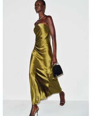 Reformation Meshea Silk Dress 0 - Green