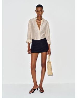 Reformation Penelope Linen Skort - White