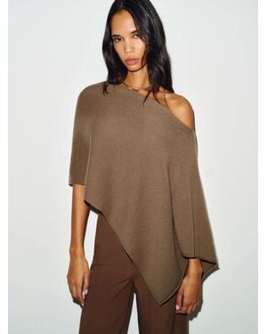 Reformation Alden Cashmere Poncho - Brown