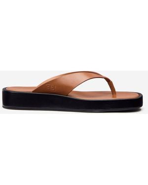 Reformation Eden Platform Thong - Brown