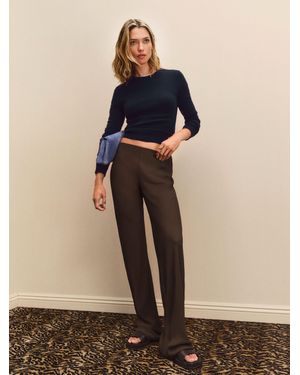 Reformation Gale Sheer Mid Rise Bias Pant - Natural