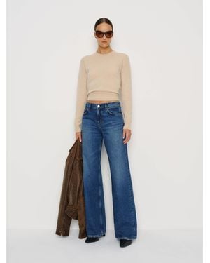 Reformation Cary Low Rise Slouchy Wide Leg Jeans - Blue