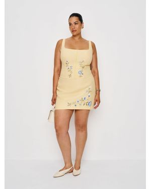 Reformation Ren Linen Skirt Es - Natural