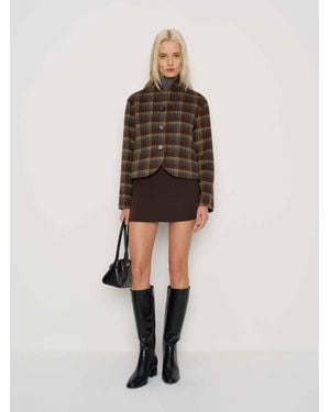 Reformation Owen Jacket Plaid - Natural