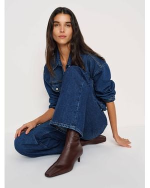 Reformation Remy Stretch Ankle Boot 5 - Blue