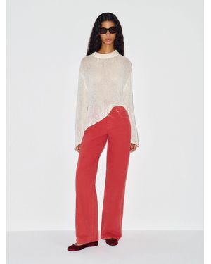 Reformation Cary Low Rise Slouchy Wide Leg Jeans Denim - Red