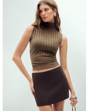 Reformation Carla Low Waist Skirt 0 - Brown