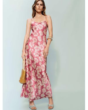 Reformation Parma Silk Dress - Red