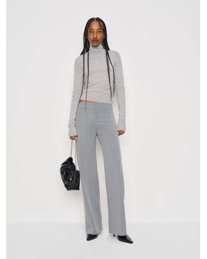 Reformation Petites Vida Low Rise Pant Stripe 2P - White