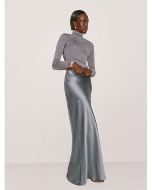 Reformation Bella Silk Skirt - White