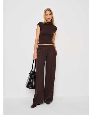 Reformation Marion Low Rise Pant - White