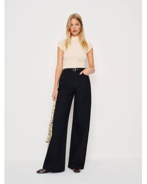 Reformation Cary High Rise Slouchy Wide Leg Jeans Denim - White