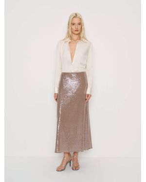 Reformation Layla Skirt Silk 0 - Natural