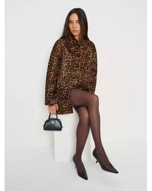 Reformation Swedish Stockings Svea Sheer Tights Dark - Brown