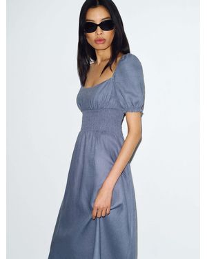 Reformation Adler Linen Dress 0 - Blue