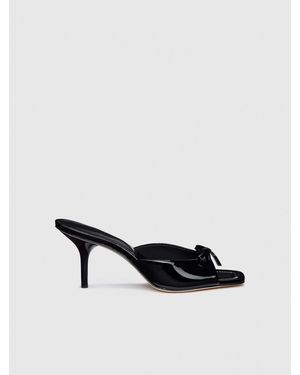 Reformation Clementine Heeled Mule Sandal Patent 5 - Blue