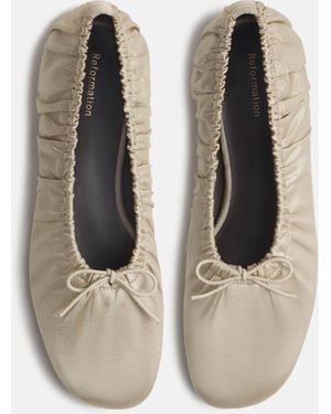Reformation Brie Ballet Flat 5 - Natural