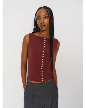 Reformation Julie Knit Top - Red