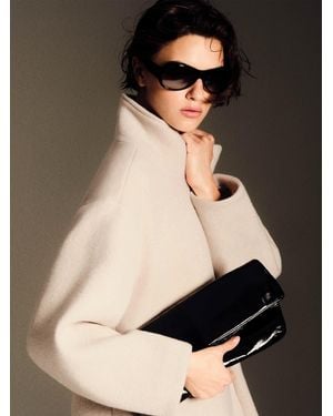 Reformation Inez Clutch Eel - Black