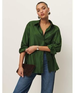 Reformation Will Oversized Shirt - Green