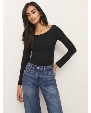 Reformation Serene Knit Bodysuit - Blue