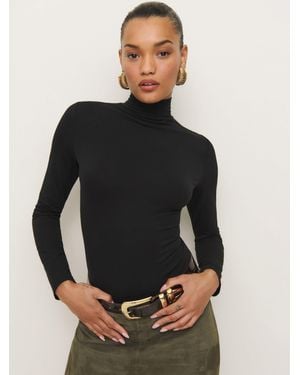 Reformation Knit Pullover Top - Black