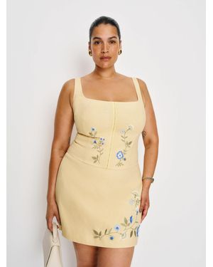 Reformation Juliet Linen Top Es 14 - Natural