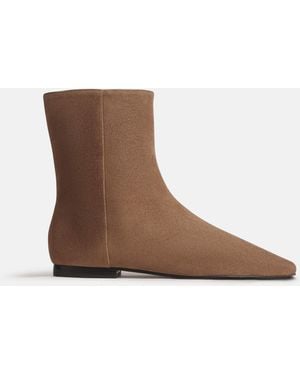Reformation Remy Flat Ankle Boot 5 - Brown