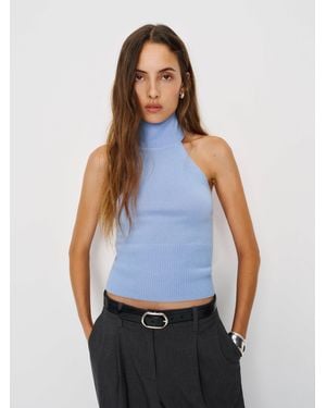 Reformation Leni Cashmere Halter - Natural