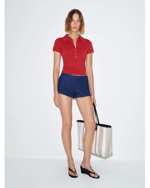 Reformation Bentley Cotton Polo Jumper - Red