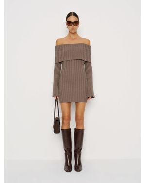 Reformation Lacey Cashmere Blend Sweater Dress - Natural