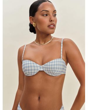 Reformation Makena Bikini Top - Blue