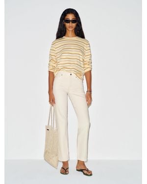 Reformation Cynthia High Rise Straight Jeans Denim - Natural