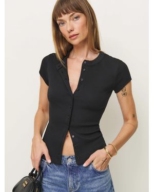 Reformation Raelynn Knit Top - Black