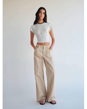 Reformation Cary Low Rise Slouchy Wide Leg Jeans Denim - White