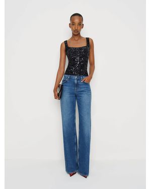 Reformation Hayes Top Sequin 0 - Blue