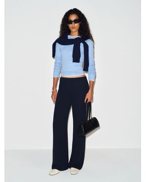 Reformation Relaxed Low-Rise Trousers - Blue