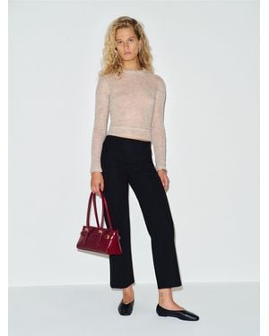 Reformation Palmer Cropped Knit Pant 0 - White