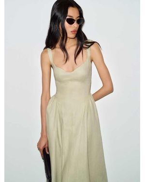 pola linen dress REFORMATION Pola Linen Mini Dress - Orange
