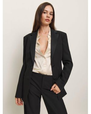 Reformation James Relaxed Blazer - Black