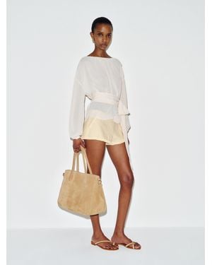 Reformation June Low Rise Linen Short 0 - White